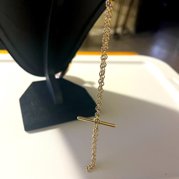 18" Premier Designs Necklace, Resembles Mother Of Pearl With Rhinestones Pendant - Picture 4 of 7